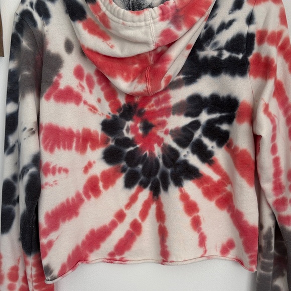 Hurley Red White & Blue Tie-Dye Cropped Hoodie M - Picture 6 of 6